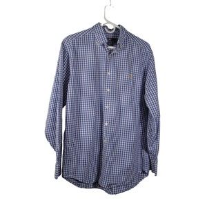 Vineyard Vines Mens Long Sleeve Tucker Shirt Blue White Size Medium 100% Cotton